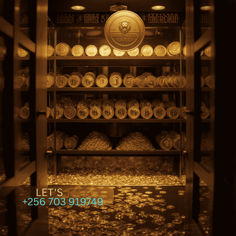 A secure financial vault showcasing stacks of investment-grade gold coins representing long-term wealth preservation.