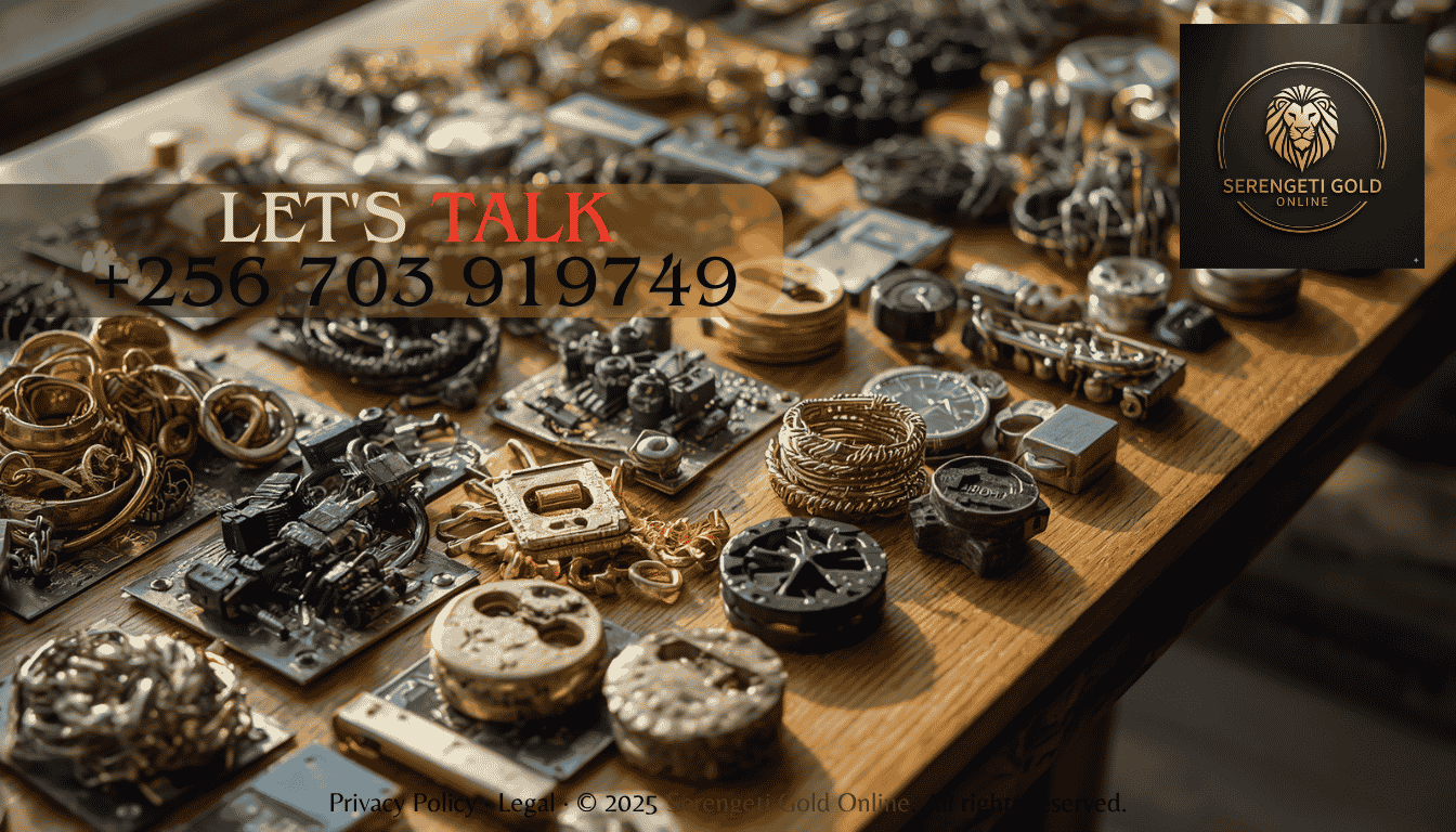 An orderly collection of sorted scrap jewelry and industrial electronic components prepared for sustainable gold recycling. (1)