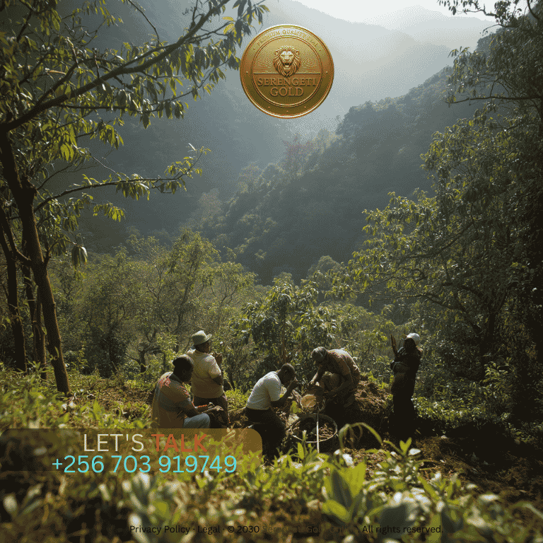 Artisanal miners collaborating within a certified fair-trade cooperative focused on safe extraction and community development.