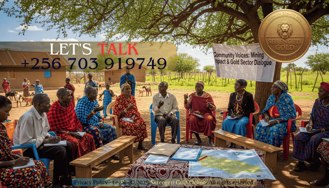 Community meeting in East Africa about mining impact and gold sector