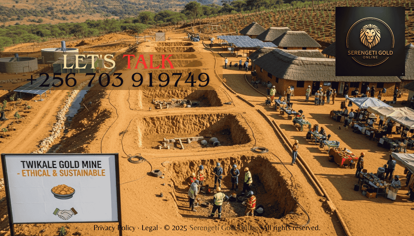 Community-friendly gold mining site in East Africa focusing on ethical practices