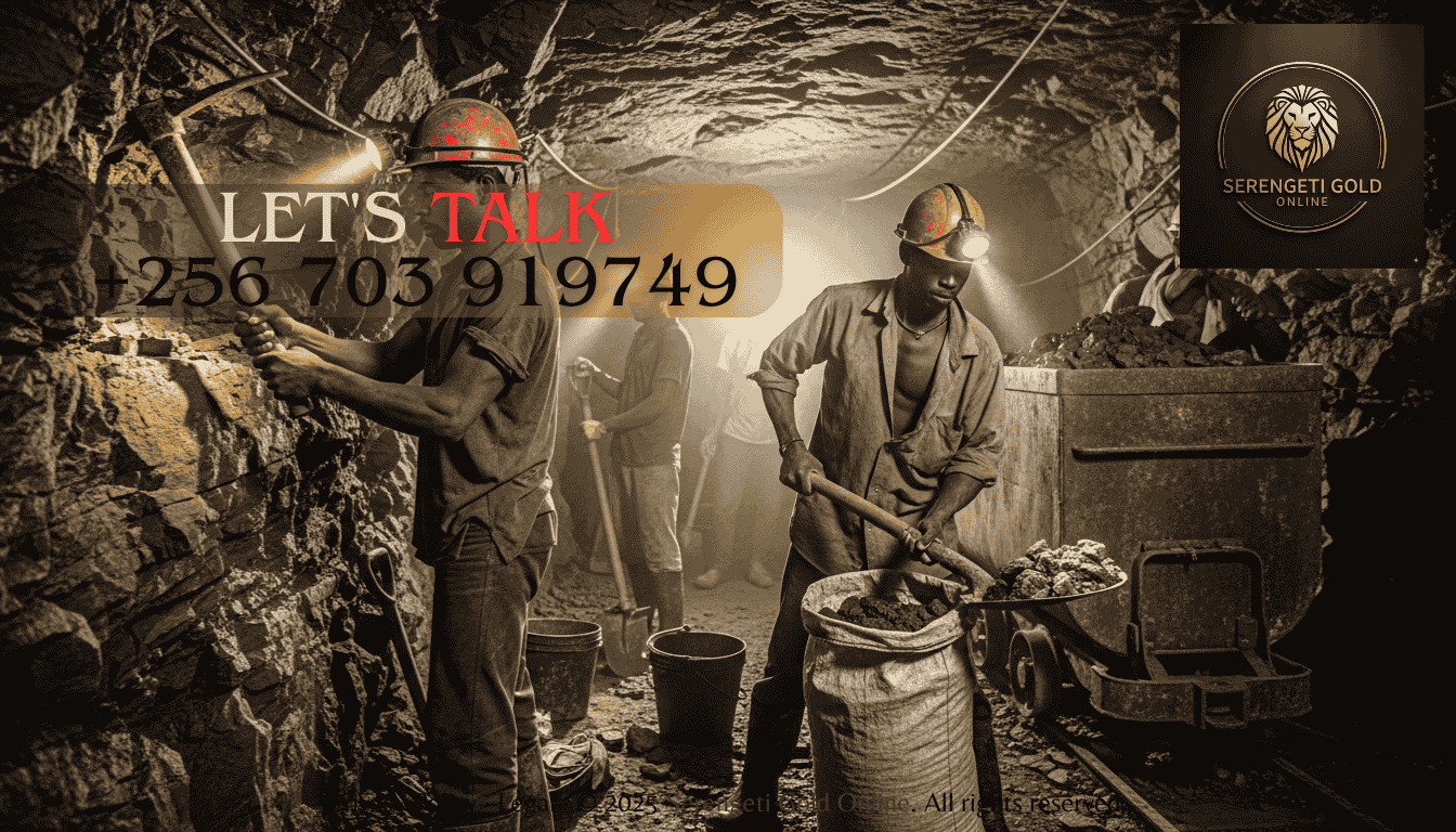 East African mining challenges workers in gold mine East Africa