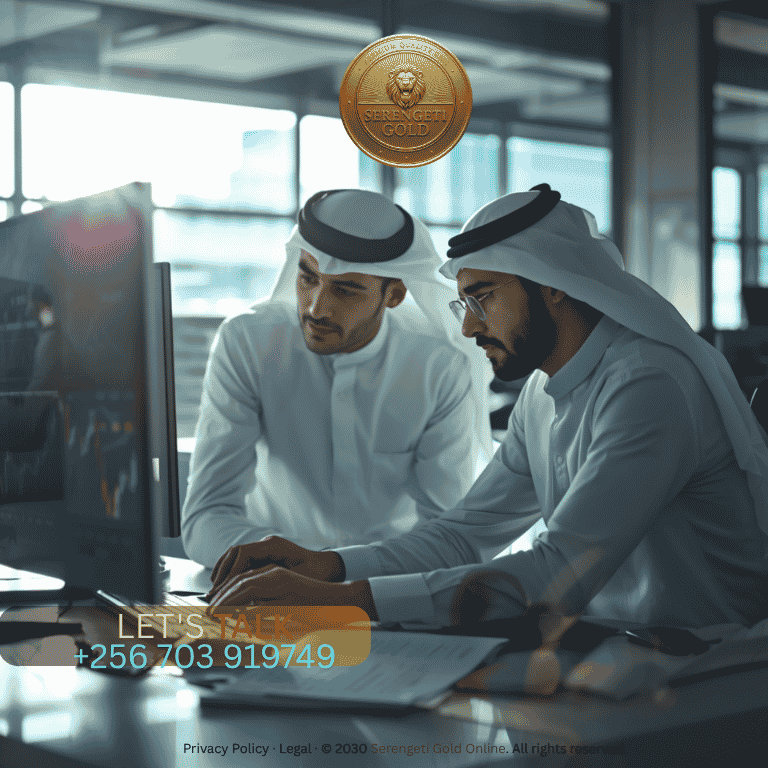 Financial risk analysts reviewing real-time gold price volatility charts, market trend indicators, and trading desk analytics.