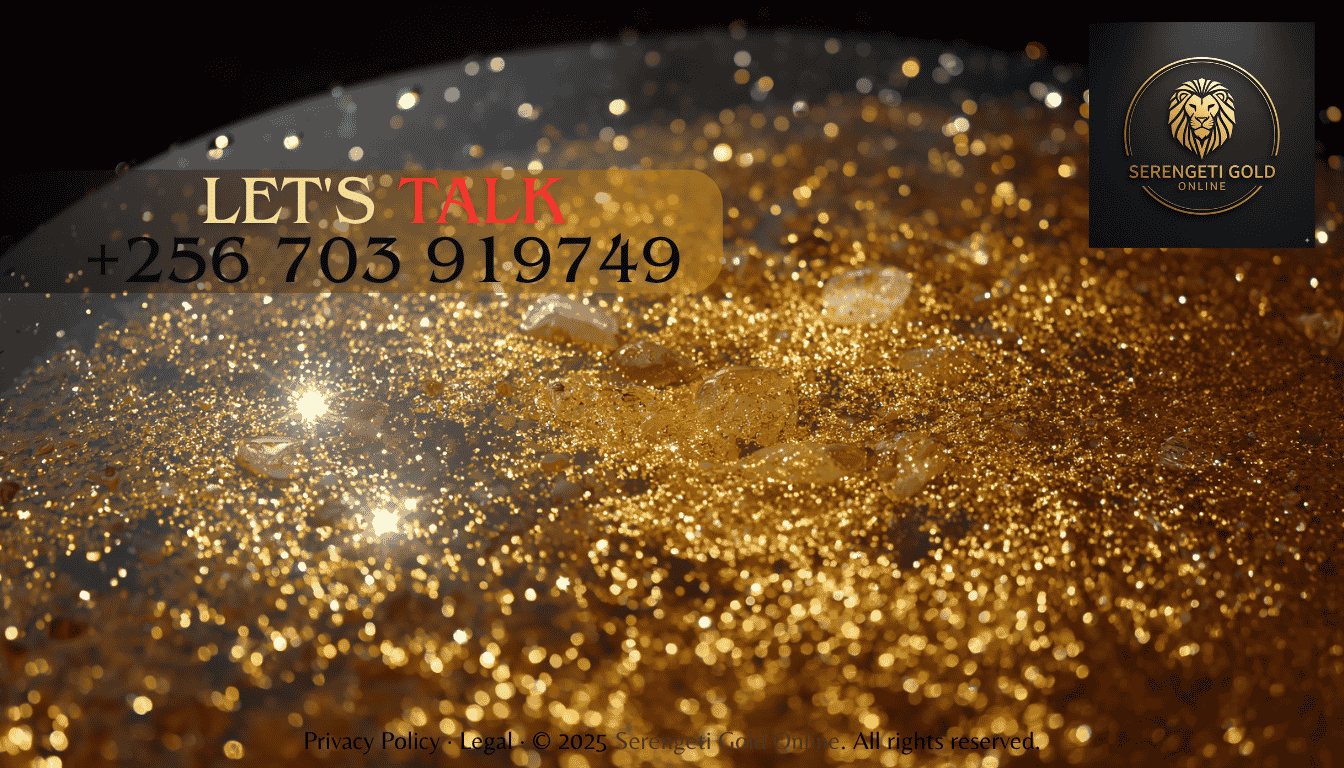 Fine gold dust and sparkling flakes glittering in a traditional prospectors panning dish filled with river water. (1)
