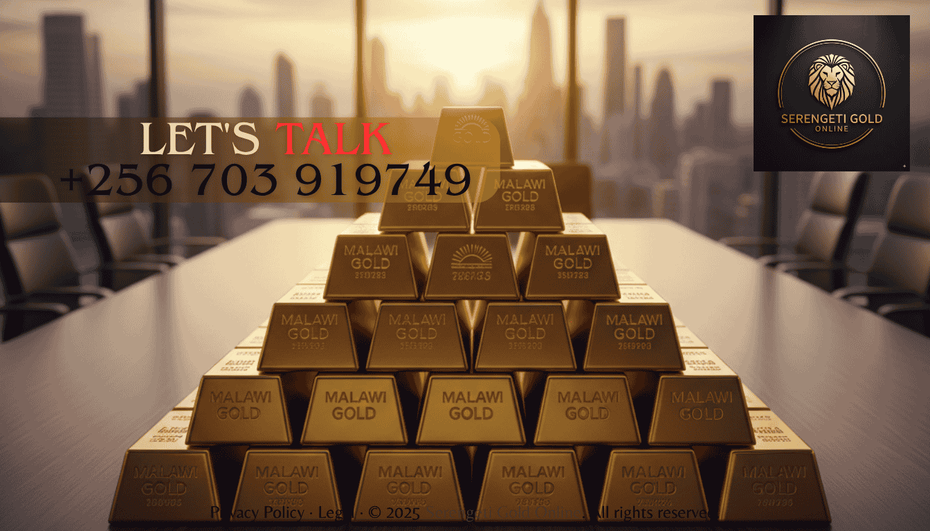 Gold bars symbolizing Malawi’s emerging export market