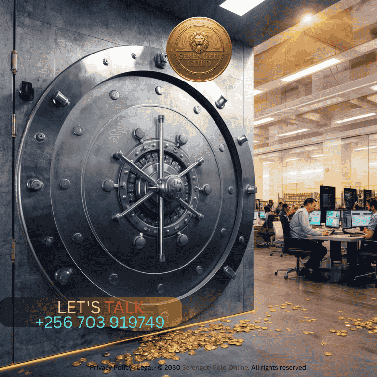 High-security central bank vault contrasting with a modern corporate trading floor managing international bullion acquisitions.