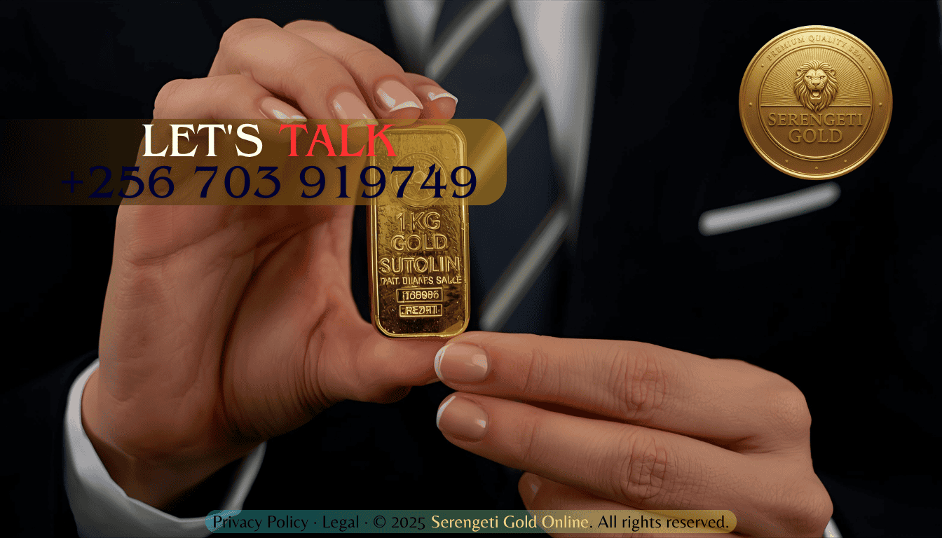 Investor holding a 1 kg gold bullion bar