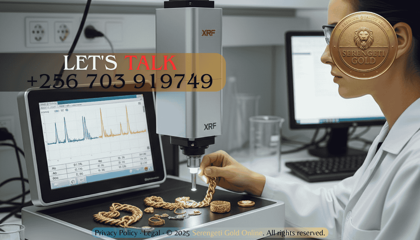 Modern XRF machine used for non-destructive gold testing